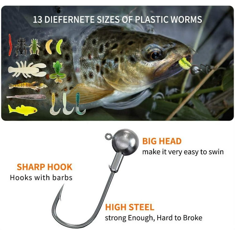 GOANDO Fishing Lures Kit for Freshwater Bait Tackle Kit for Bass