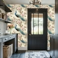 thumbnail image 3 of Peacock Peel and Stick Wallpaper 17.7in x 9.8ft Peacock Floral Botanical Vintage Pastel Tones Contact Paper Vinyl Waterproof Self Adhesive Wall Paper for Bedroom Shelf Cabinet Renter Friendly, 3 of 8