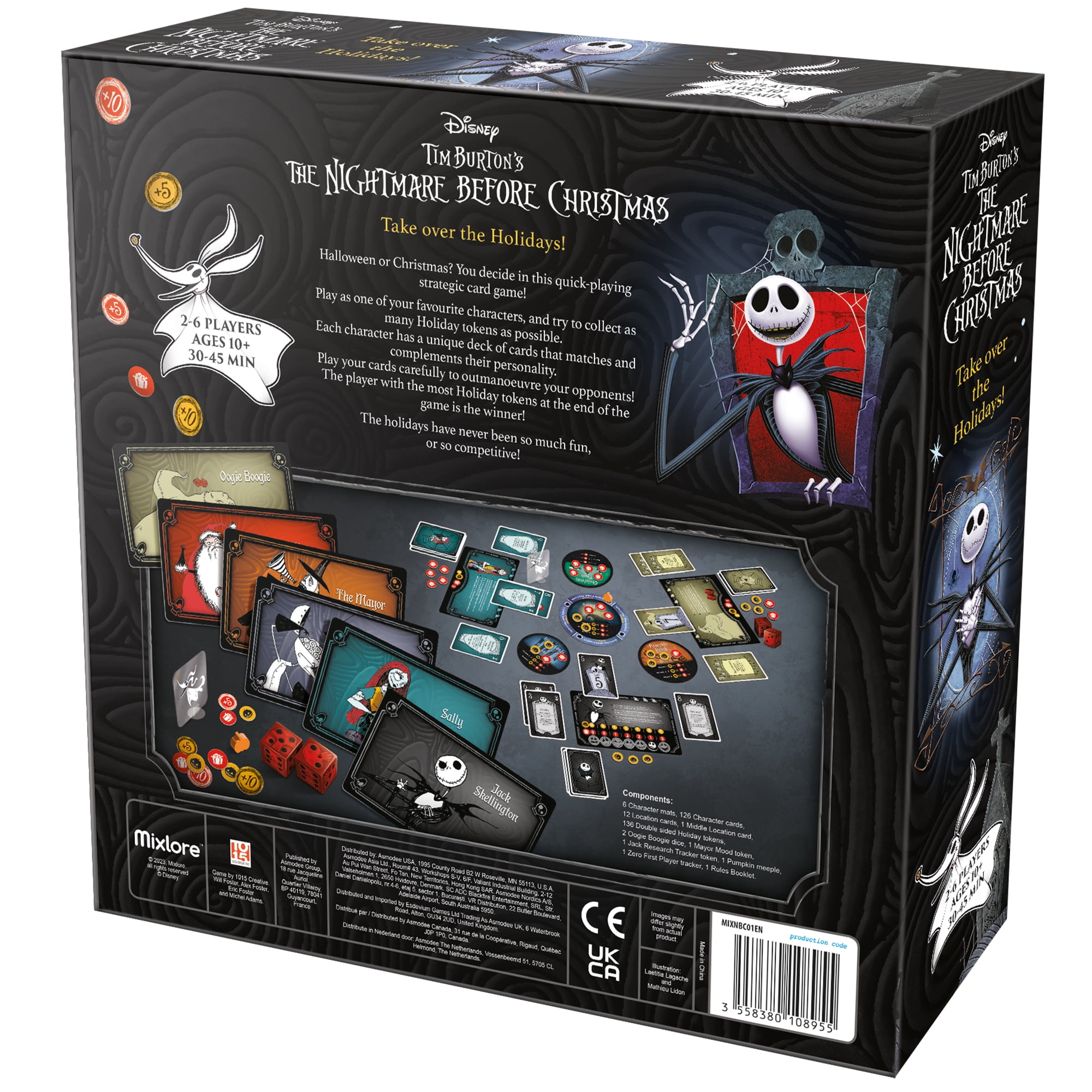 The Nightmare Before Christmas Tactical Card Game for Ages 12 and up, from Asmodee