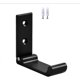thumbnail image 3 of Paquete de 2 ganchos para auriculares de aluminio plegables montados en la pared, ganchos invisibles para ropa, cocina, baño, oficina, sala de estar, armario (negro), 3 of 5