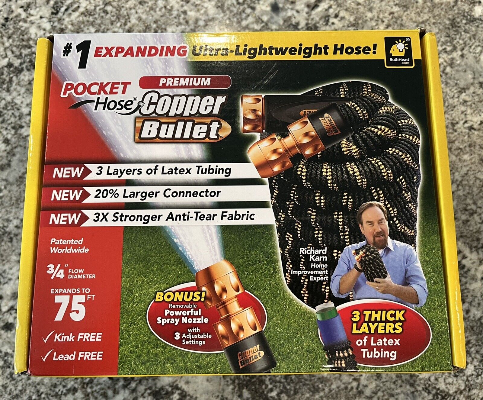 Copper Bullet 75ft Expandable Garden Hose LeadFree