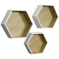 thumbnail image 7 of Sorbus Floating Hexagon Shelves - Hexagon Frame Design for Photos, Decorative Items, and Much More (Set of 3, White), 7 of 7