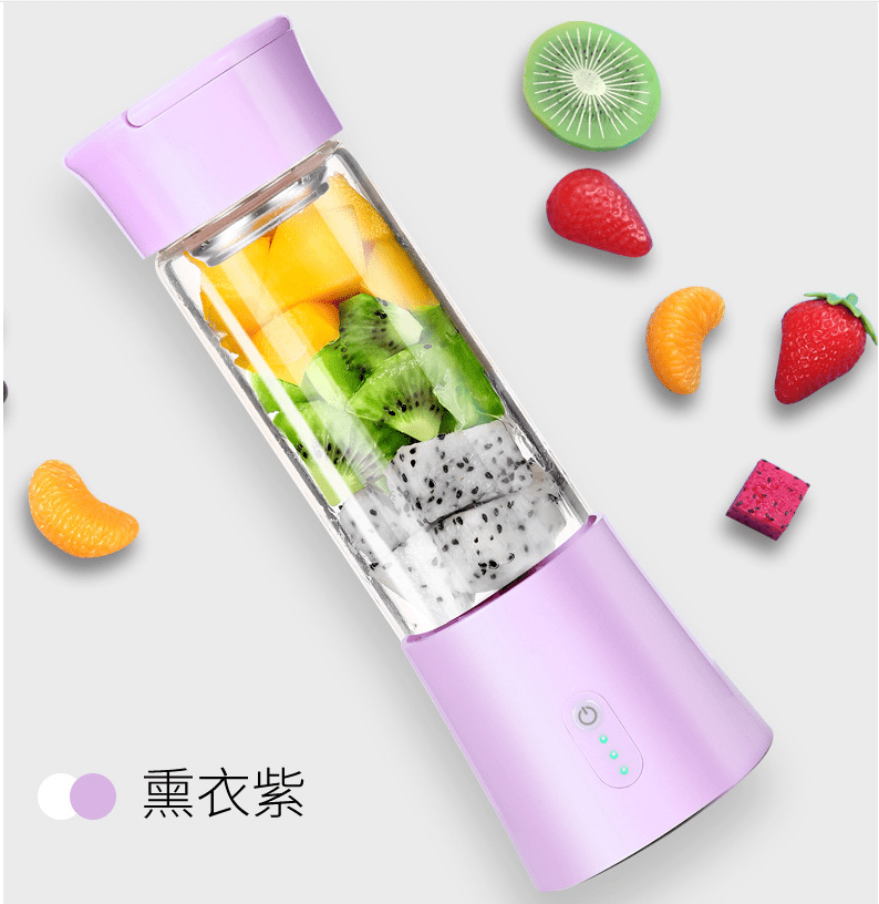 380mL 6 Blades Portable Electric Juice Cup Electric Fruit Mixer Fruit
