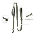 thumbnail image 3 of TUXTOOX Dog Leash, 6 ft Leashes for Small to Medium Dogs, Double Handle Dog Leash, Reflective Walking Training Lead, Green, 3 of 5