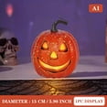 thumbnail image 3 of Clearance Sale | Colorful Tall Halloween Pumpkin Night Light, Plastic Tabletop Ornament for Indoor Outdoor Party Decor, 3 of 8