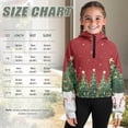 thumbnail image 4 of Chririnla Christmas Trees Quarter Zip Up sweatshirt for kids with Pocket Girls Half Zipper Sweatshirt kids Half Zipper Sweatshirts Size 5-6, 4 of 7