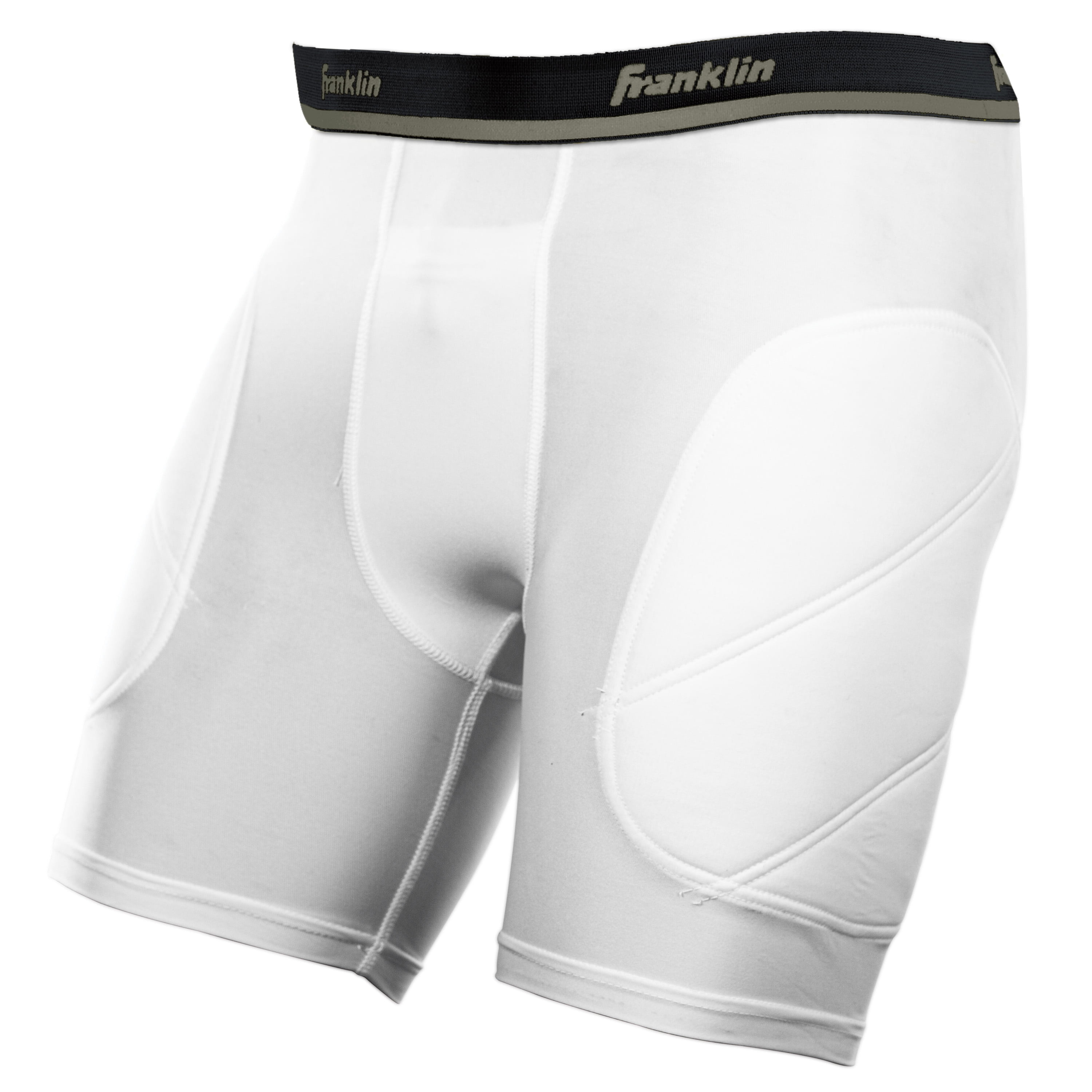 NEW Rawlings Mens Baseball Padded Sliding Compression Shorts Size 2XL White 