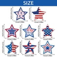 thumbnail image 3 of 8 Pcs Paper Hanging Ornaments Party Decorations - Independence Day Wall Door Hanging Ornaments - Red White Blue Stars , Indoor Outdoor Celebration Decor, 3 of 8