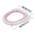 thumbnail image 2 of Toilet Warmer Seat Cover Clearance, Household Universal Toilet Seat Thickened With Handle Winter Toilet Ring Washable Sets Wear Knitted Toilet Seat, 2 of 7