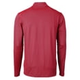 thumbnail image 3 of Men's Cutter & Buck Red Portland Sea Dogs Big & Tall Virtue Eco Pique Micro Stripe Recycled Quarter-Zip Pullover, 3 of 3