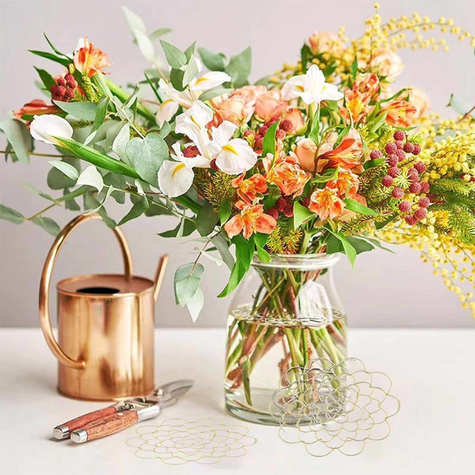 Replio Reusable Floral Grid for Vase 3pcs Stainless Steel Wire Flower Arranging Tool Flower Grid Arranger for Arrangement Vase Flower Gifts