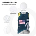 thumbnail image 3 of Sikiie Astronaut With USA Flag Basketball Jersey Reversible Men's Mesh Athletic Sports Shirts Training Practice S-4XL, 3 of 6