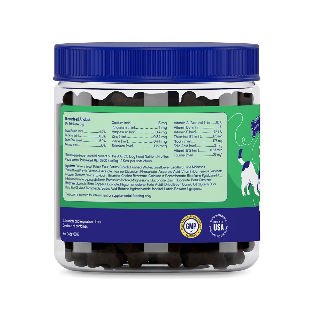 PupGrade Daily Multivitamin for Dogs – All-in-One Supplement with Omega Fish Oil, Vitamins A, C, D, E & B Complex for Optimal Health – 30 Soft Chews