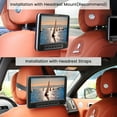 thumbnail image 4 of WONNIE 10.5" Dual Screen Portable Headrest DVD Player with Mounting Bracket and Mounting Straps,Car DVD Player Suction-Type Disc in , Full HD 1080P Video,Supports HDMI,USB ,SD,AV Out, Black, 4 of 14