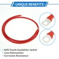 thumbnail image 5 of Unique Bargains 1 Pc Battery Inverter Cable 2 AWG Gauge 5FT 3/8" Lug 5/16" Lug Battery Cable Universal for Car Vehicle Boat RV Solar Tinned Copper Red, 5 of 7