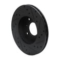 thumbnail image 3 of KarParts360 For Renault Scala 2011 2012 2013 Brake Rotor Front, Driver Side | Cast Iron | Vented | Black Finish | Drilled And Slotted Style | 68 Millimeters/2.68 Inches Center Hole Diameter, 3 of 6