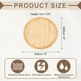 thumbnail image 2 of Uxcell Bamboo Serving Tray, 8 x 8 Inch Round Wooden Trays Portable Serving Platters for Food Fruit, Snacks, Bread, Vanity, Weddings, Picnics, Khaki, 2 of 7