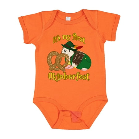 

Inktastic It s My 1st Oktober Fest Cute Hedgehog with Pretzel Gift Baby Boy or Baby Girl Bodysuit