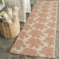 thumbnail image 2 of SAFAVIEH Courtyard Fionntan Botanical Indoor/Outdoor Area Rug, Beige/Terracotta, 4' x 5'7", 2 of 8