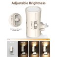 thumbnail image 3 of Luz nocturna LED enchufable para pared, luz blanca cálida, 3000 K, 0-100 lm, 3 of 9