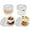 White, variant on iMounTEK 20oz Overnight Oat Containers with Lids and Spoons, 4pcs Dessert Cups for Yogurt Breakfast, Plastic Snack Oatmeal Jars, Pink