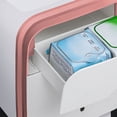 thumbnail image 4 of Dispensador de pañuelos de pared resistente con ventana transparente para el baño, color rosa, 4 of 5