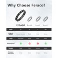 thumbnail image 6 of Leander Mens Magnetic Bracelet Classic Black Titanium Steel Magnets Bracelet Health Jewelry, 8.66 inch (Black), 6 of 7