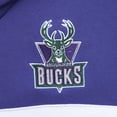 thumbnail image 5 of Men's Mitchell & Ness Green/Purple Milwaukee Bucks Head Coach Pullover Hoodie, 5 of 5