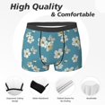 Mens Underwear Boxer Briefs white berry blossoms elegant Comfort