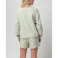 thumbnail image 4 of URBAN DAIZY Women's 2 Piece Set French Terry Raglan Sleeve Oversized Top Pullover and Shorts Casual Pajama Lounge Outfits A18_39017 Cabernet XL, 4 of 5