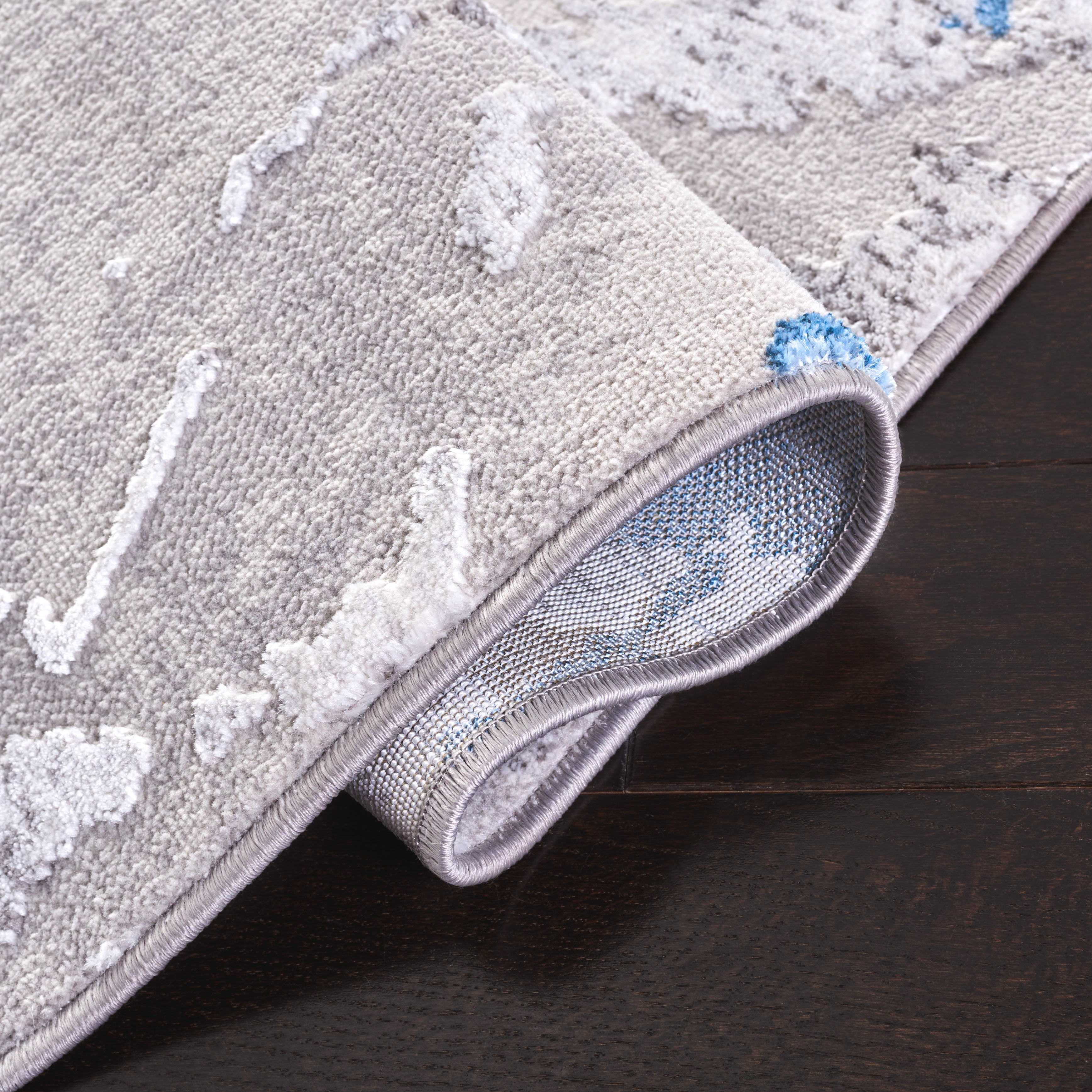 SAFAVIEH Amelia Pemala Abstract Area Rug, Gray/Blue, 9' x 12'