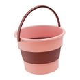 thumbnail image 3 of Cubo plegable con asa, fácil de limpiar, para limpieza del hogar. rosa, 3 of 9