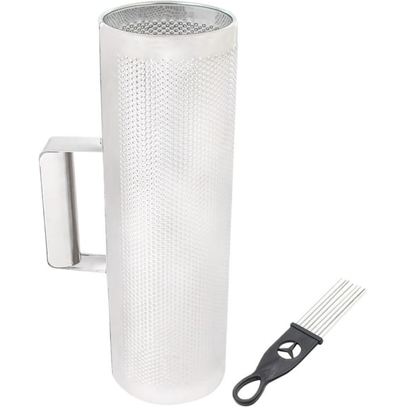 Stainless Musical Instrument with Scraper: 12" x 4" Cylinder Guiro Instrument,Latin Percussion Instrument Perfect for Jazz Bands, Concerts and Stage Performances,Guiro Instrument Puerto Rico