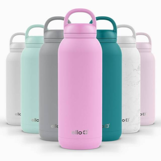 Botella de agua Ello Cooper Twist 1.2L de acero inoxidable rosa