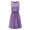 Purple, variant on IROINNID Women's Sleeveless Solid Color A-Line Dress Casual Button Loose Dress With Pocket Round Neckline Knee-Length Dress