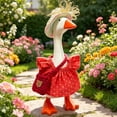 thumbnail image 5 of SHENGXINY Desk Goose Outfit, Hat Dress Handbag Summer Set Goose Clothes for Tabletop Entryway Home Decor, 5 of 5
