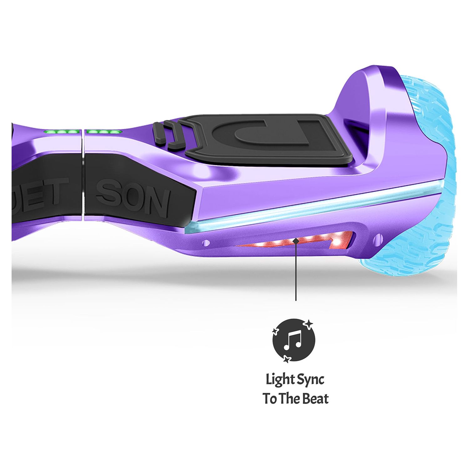 Jetson Rave Hoverboard, Purple, Bluetooth Speaker, Customizable LED Light-up Wheels, 12+ - image 5 of 10