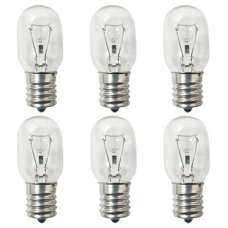 Microwave Light Bulb for Under Range Hood Appliance Refrigerator T8 40 Watt 125V E17 Intermediate Base Warm White Replacement Bulb for 8206232A, 1890433, AP4512653, WB25X10030 Pack of 6