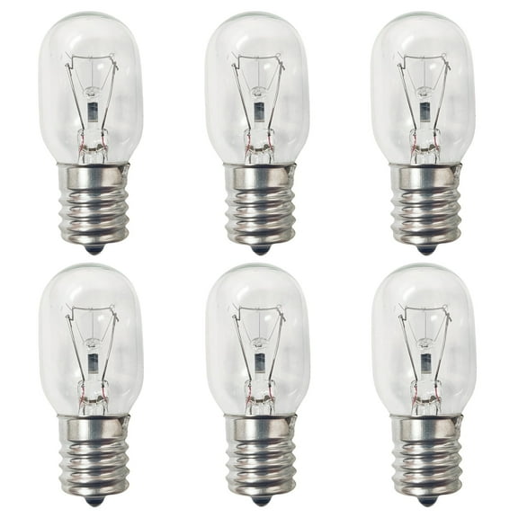 Microwave Light Bulb for Under Range Hood Appliance Refrigerator T8 40 Watt 125V E17 Intermediate Base Warm White Replacement Bulb for 8206232A, 1890433, AP4512653, WB25X10030 Pack of 6
