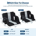 thumbnail image 3 of 24.5" Wide Stadium Seats 2-Pack – Reclining Padded Bleacher Chairs with Back Support, Cup Holder, 3 of 7
