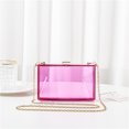 thumbnail image 4 of Bolsos de mujer de acrílico, bolso bandolera tridimensional transparente Violeta, 4 of 5