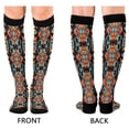 thumbnail image 4 of FORMRS Womens Knee High Socks Casual Long Thick Travel Daily Wear, 2 Pairs, Blue Geometric, 4 of 6