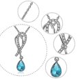 thumbnail image 2 of Conjunto de collar y pendientes Yuxing 3 piezas azul, 2 of 5