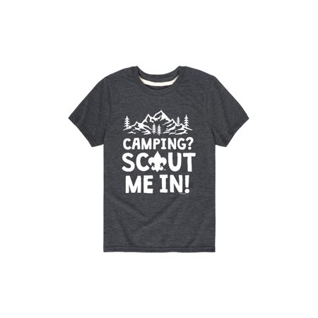 Boy Scouts of America Camping Scout Me In - Youth Short Sleeve (Best Boy Scout Summer Camps Usa)