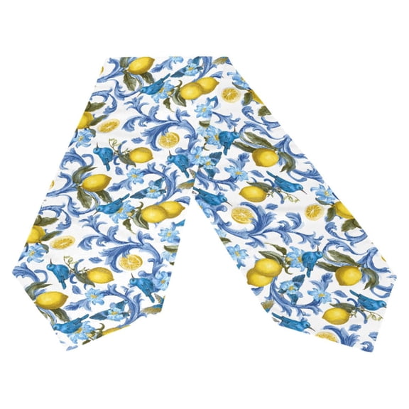 Ryvnso Bohemia Lemon Birds Table Runner Tablecloth Home Decoration 13 x 70 inches
