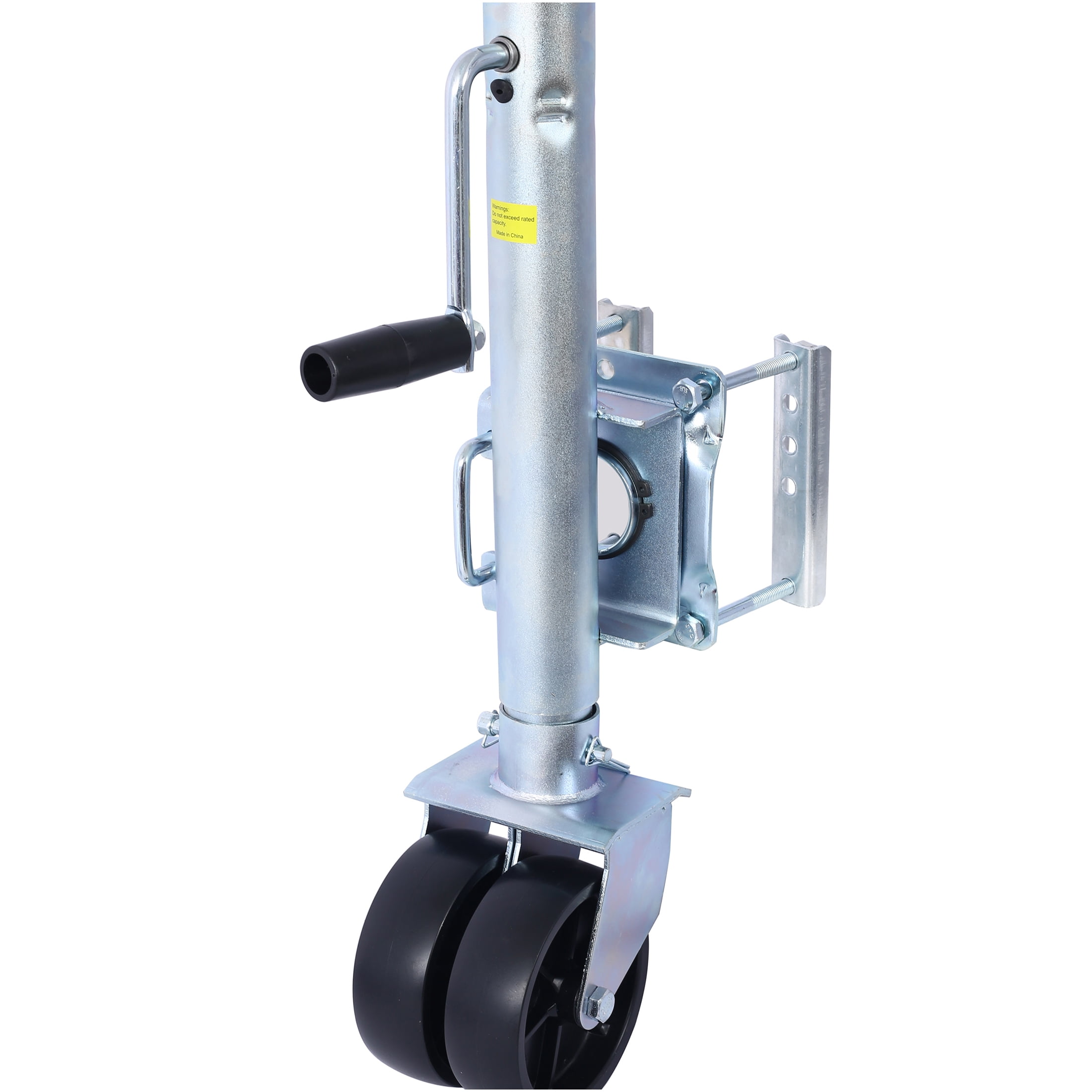 JERFIT 1500 lb Bolt-On Trailer Tongue Jack with Swivel Wheel - 34.5" Heavy Duty Jack Stand for Boat, RV, Horse & Utility Trailers