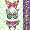 thumbnail image 2 of Metz, Andi 15x15 Black Ornate Wood Framed with Double Matting Museum Art Print Titled - Peace and Love Butterflies, 2 of 4