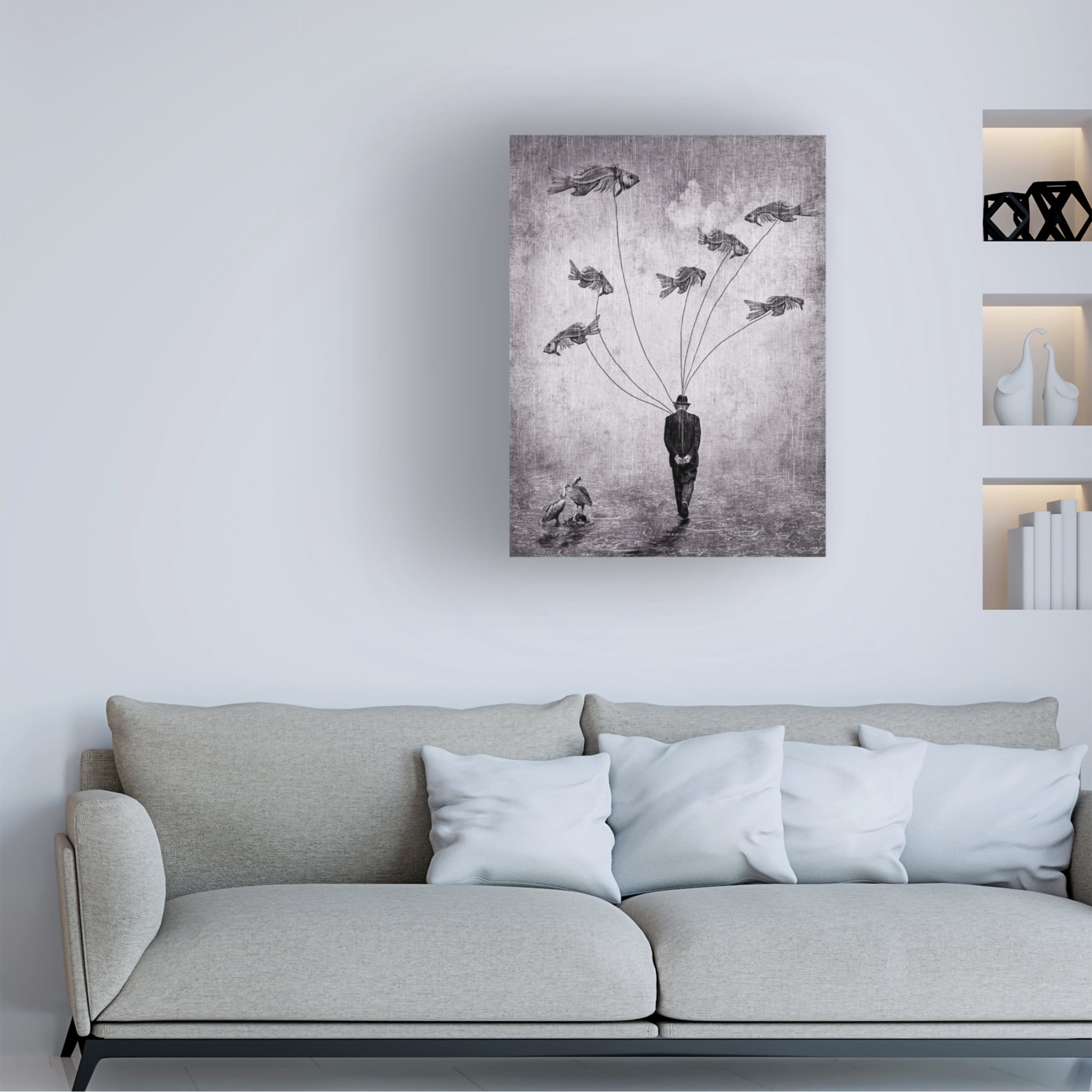 Canvas Wall Art - ARUN MOHANRAJ 'Land Of The Flying Dead' Wall Art for Living Room, Bedroom, or Office D?cor by Trademark Fine Art - 14 x 19 Inches