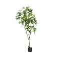 thumbnail image 1 of Artificial Tree, Faux Plants Indoor Outdoor, Tall Faux Plants In Pot, Artificial Plants With Lifelike Foliage Faux Pachira Aquatica Tree For Home Office Decor, 1 of 9