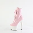 thumbnail image 3 of Pleaser ADORE-1020 7" Heel 2 3/4" Platform Two Tone Lace-Up Front Ankle Boots, 3 of 5